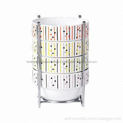 5-inch porcelain stackable bowl for promotional purposes, FDA/PROP65/SGS certified